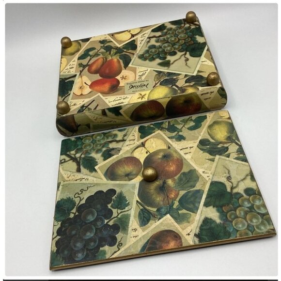 3 lot: Limoges Hand Painted Trinket Box, Decoline NY Lidded Box, & Lacquered - Picture 8 of 16